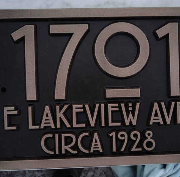 Stickley Address plaque